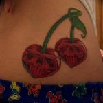 photo tattoo cherry 28.01.2019 №272 - an example of drawing a cherry tattoo - tattoovalue.net