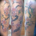 photo tattoo cherry 28.01.2019 №282 - an example of drawing a cherry tattoo - tattoovalue.net