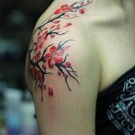 photo tattoo cherry 28.01.2019 №307 - an example of drawing a cherry tattoo - tattoovalue.net
