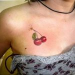 photo tattoo cherry 28.01.2019 №336 - an example of drawing a cherry tattoo - tattoovalue.net