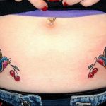 photo tattoo cherry 28.01.2019 №337 - an example of drawing a cherry tattoo - tattoovalue.net
