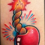 photo tattoo cherry 28.01.2019 №350 - an example of drawing a cherry tattoo - tattoovalue.net