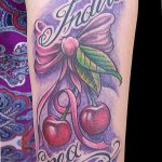 photo tattoo cherry 28.01.2019 №360 - an example of drawing a cherry tattoo - tattoovalue.net
