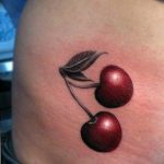 photo tattoo cherry 28.01.2019 №380 - an example of drawing a cherry tattoo - tattoovalue.net