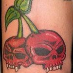 photo tattoo cherry 28.01.2019 №397 - an example of drawing a cherry tattoo - tattoovalue.net