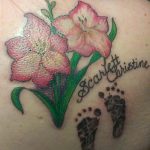 photo tattoo gladiolus 25.01.2019 №040 - drawing a tattoo flower gladiolus - tattoovalue.net