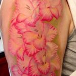 photo tattoo gladiolus 25.01.2019 №051 - drawing a tattoo flower gladiolus - tattoovalue.net