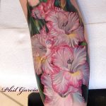 photo tattoo gladiolus 25.01.2019 №009 - drawing a tattoo flower gladiolus - tattoovalue.net