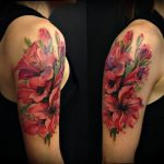 photo tattoo gladiolus 25.01.2019 №011 - drawing a tattoo flower gladiolus - tattoovalue.net