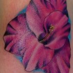 photo tattoo gladiolus 25.01.2019 №017 - drawing a tattoo flower gladiolus - tattoovalue.net