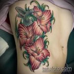 photo tattoo gladiolus 25.01.2019 №022 - drawing a tattoo flower gladiolus - tattoovalue.net