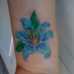 photo tattoo gladiolus 25.01.2019 №033 - drawing a tattoo flower gladiolus - tattoovalue.net