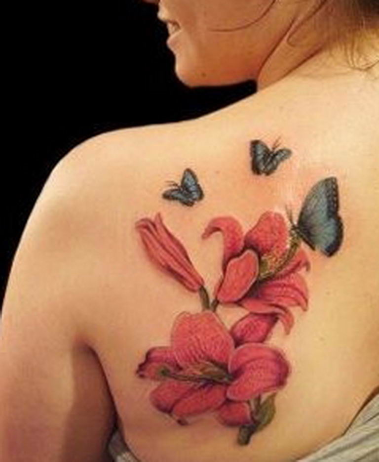 photo tattoo gladiolus 25.01.2019 №070 - drawing a tattoo flower gladiolus - tattoovalue.net
