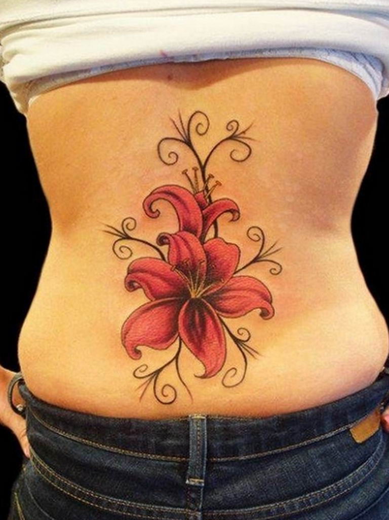 photo tattoo gladiolus 25.01.2019 №083 - drawing a tattoo flower gladiolus - tattoovalue.net