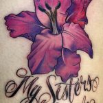 photo tattoo gladiolus 25.01.2019 №084 - drawing a tattoo flower gladiolus - tattoovalue.net