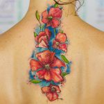 photo tattoo gladiolus 25.01.2019 №090 - drawing a tattoo flower gladiolus - tattoovalue.net