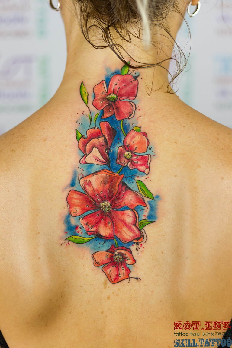 photo tattoo gladiolus 25.01.2019 №090 - drawing a tattoo flower gladiolus - tattoovalue.net