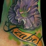 photo tattoo gladiolus 25.01.2019 №094 - drawing a tattoo flower gladiolus - tattoovalue.net