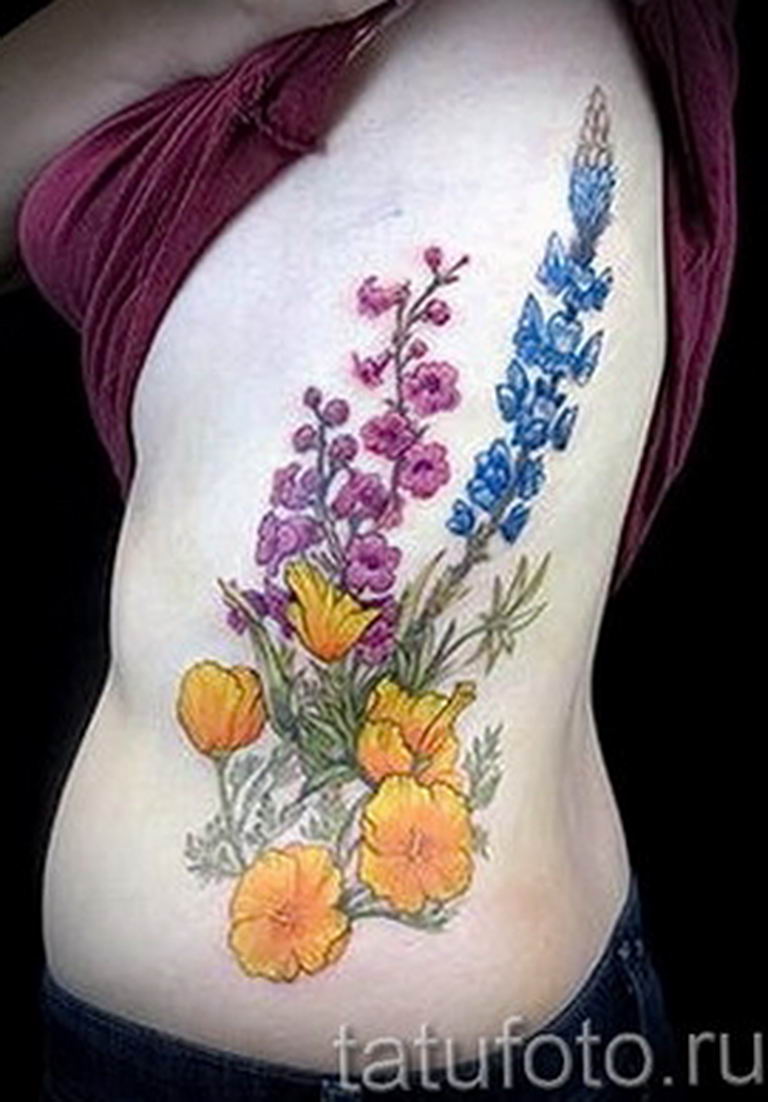 photo tattoo gladiolus 25.01.2019 №095 - drawing a tattoo flower gladiolus - tattoovalue.net