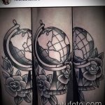 photo tattoo globe 25.01.2019 №078 - drawing tattoo globe - tattoovalue.net
