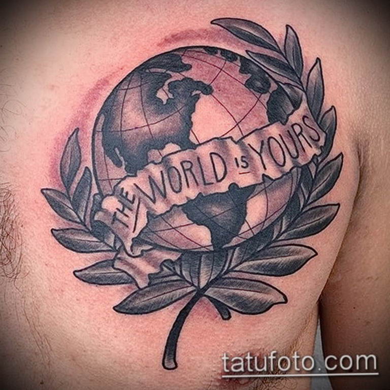 photo tattoo globe  №220 - drawing tattoo globe   