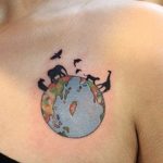 photo tattoo globe 25.01.2019 №025 - drawing tattoo globe - tattoovalue.net