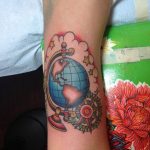 photo tattoo globe 25.01.2019 №061 - drawing tattoo globe - tattoovalue.net