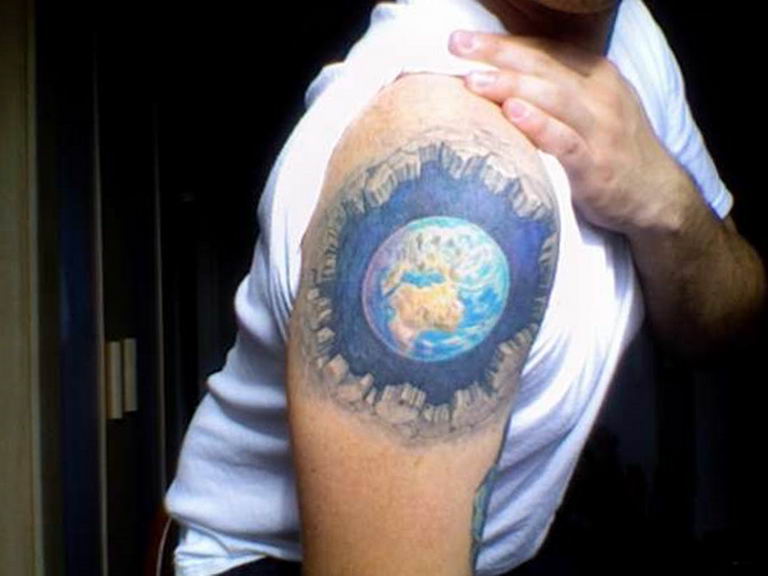photo tattoo globe 25.01.2019 №068 - drawing tattoo globe - tattoovalue.net