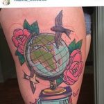 photo tattoo globe 25.01.2019 №089 - drawing tattoo globe - tattoovalue.net