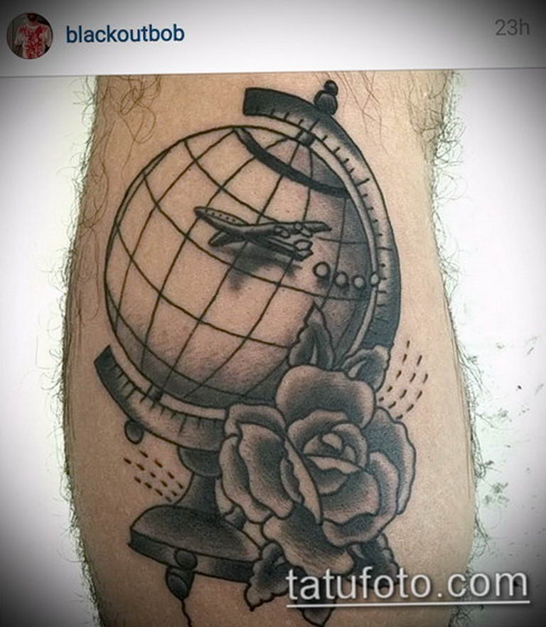 photo tattoo globe 25.01.2019 №096 - drawing tattoo globe - tattoovalue.net