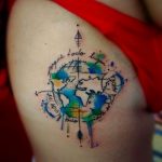 photo tattoo globe 25.01.2019 №112 - drawing tattoo globe - tattoovalue.net