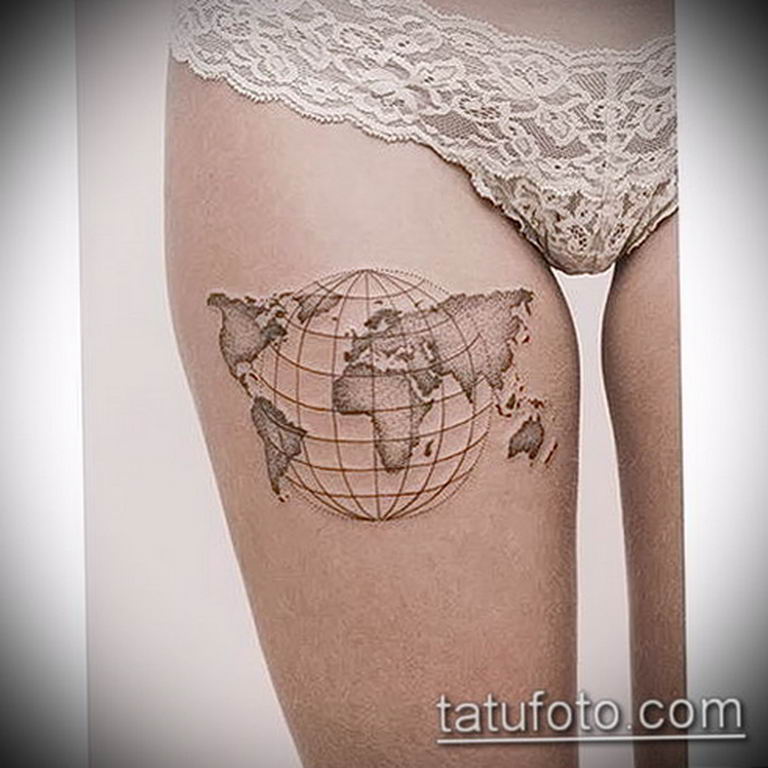 photo tattoo globe 25.01.2019 №121 - drawing tattoo globe - tattoovalue.net