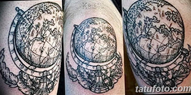 photo tattoo globe 25.01.2019 №130 - drawing tattoo globe - tattoovalue.net