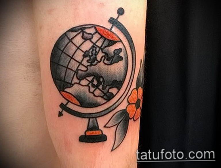 photo tattoo globe 25.01.2019 №138 - drawing tattoo globe - tattoovalue.net