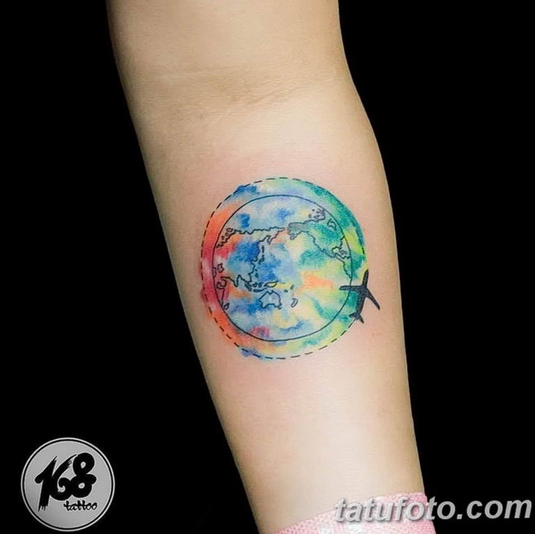photo tattoo globe 25.01.2019 №146 - drawing tattoo globe - tattoovalue.net