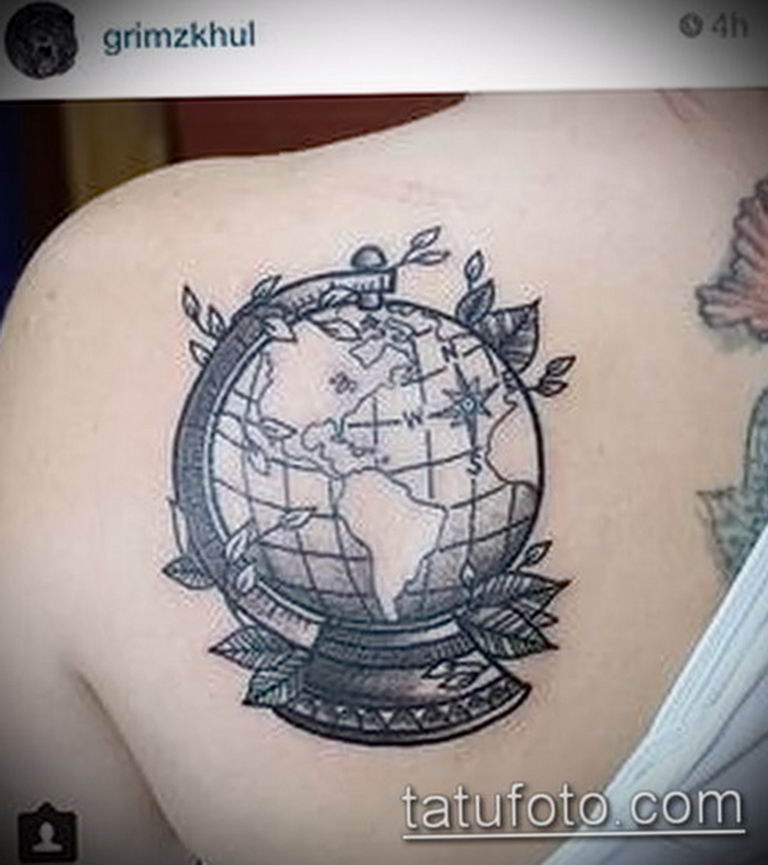 photo tattoo globe 25.01.2019 №151 - drawing tattoo globe - tattoovalue.net