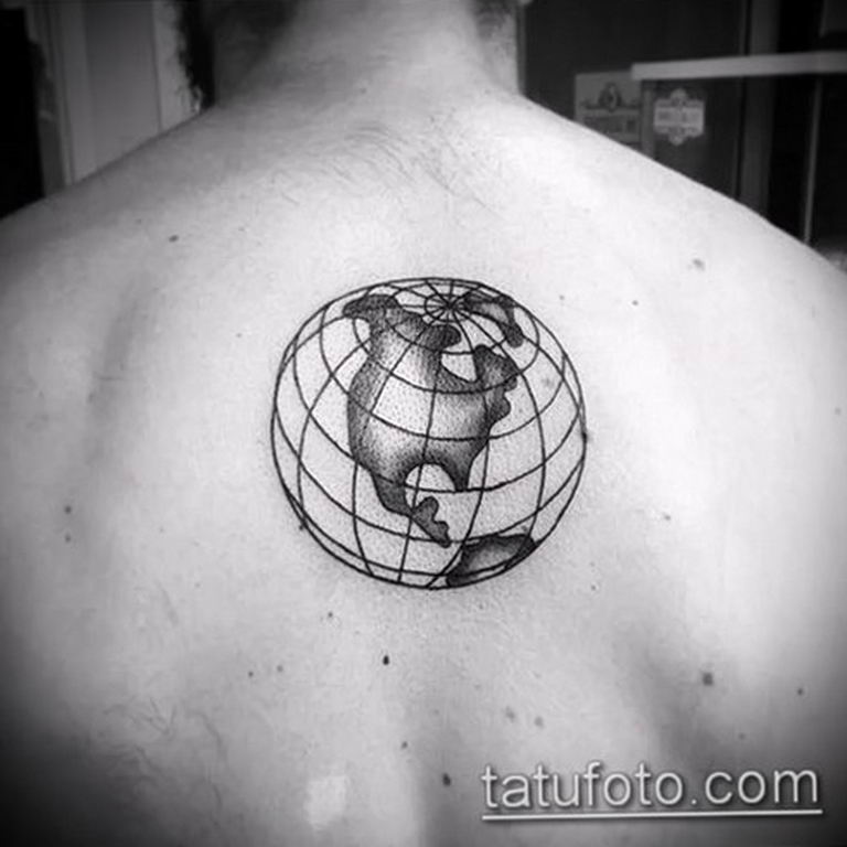 photo tattoo globe 25.01.2019 №162 - drawing tattoo globe - tattoovalue.net