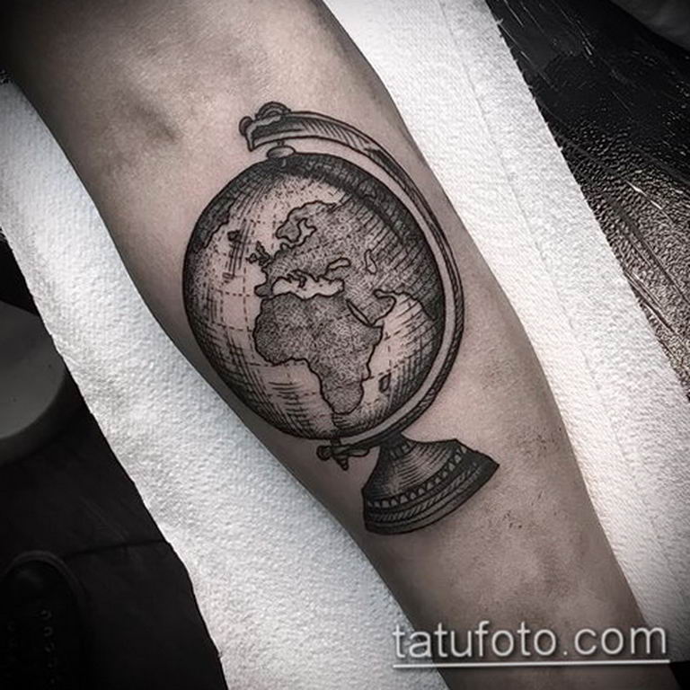 photo tattoo globe 25.01.2019 №164 - drawing tattoo globe - tattoovalue.net