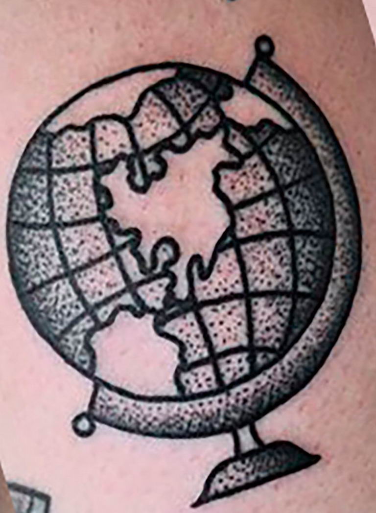 photo tattoo globe 25.01.2019 №172 - drawing tattoo globe - tattoovalue.net