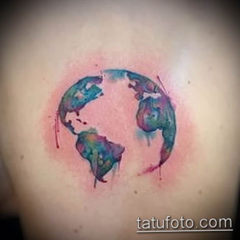 photo tattoo globe 25.01.2019 №210 - drawing tattoo globe - tattoovalue.net