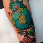 photo tattoo globe 25.01.2019 №211 - drawing tattoo globe - tattoovalue.net