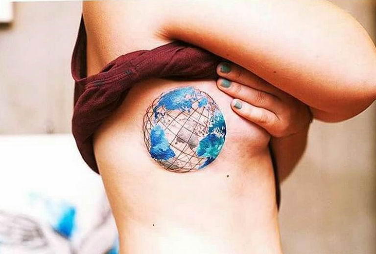 photo tattoo globe 25.01.2019 №221 - drawing tattoo globe - tattoovalue.net