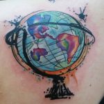 photo tattoo globe 25.01.2019 №242 - drawing tattoo globe - tattoovalue.net