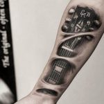 photo tattoo guitar 25.01.2019 №008 - drawing tattoo with a guitar - tattoovalue.net