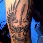 photo tattoo guitar 25.01.2019 №014 - drawing tattoo with a guitar - tattoovalue.net