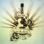 photo tattoo guitar 25.01.2019 №022 - drawing tattoo with a guitar - tattoovalue.net