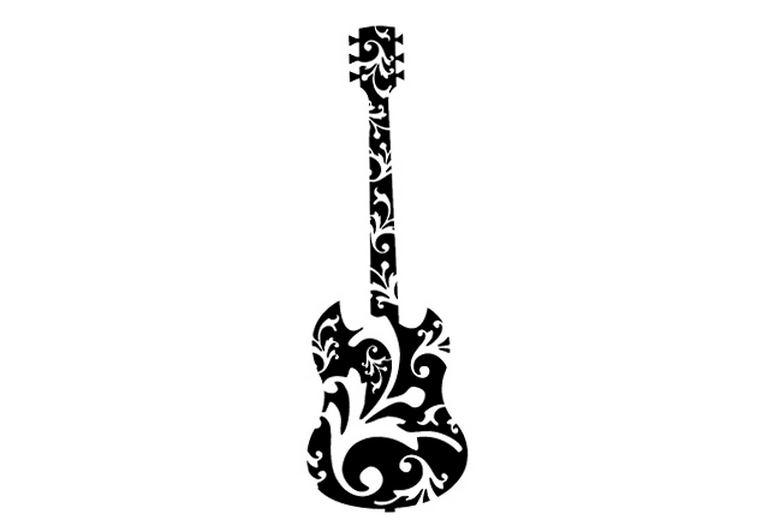 photo tattoo guitar 25.01.2019 №041 - drawing tattoo with a guitar - tattoovalue.net