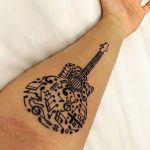 photo tattoo guitar 25.01.2019 №083 - drawing tattoo with a guitar - tattoovalue.net