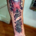 photo tattoo guitar 25.01.2019 №084 - drawing tattoo with a guitar - tattoovalue.net