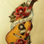 photo tattoo guitar 25.01.2019 №089 - drawing tattoo with a guitar - tattoovalue.net